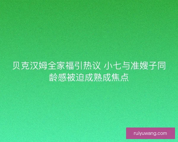 贝克汉姆全家福引热议 小七与准嫂子同龄感被迫成熟成焦点